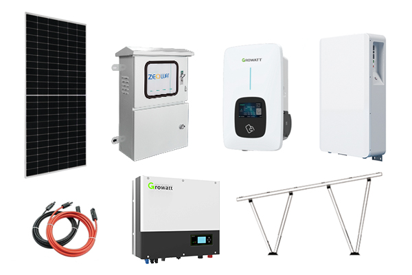 Components of Zeoluff solar carport system